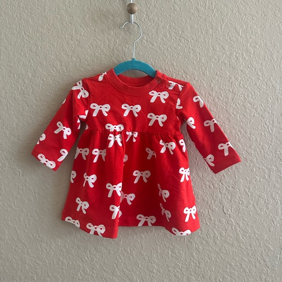 💚$25 FLASH SALE💚HP Hanna Andersson Organic Cotton Bow Dress 3-6M - Picture 3 of 5